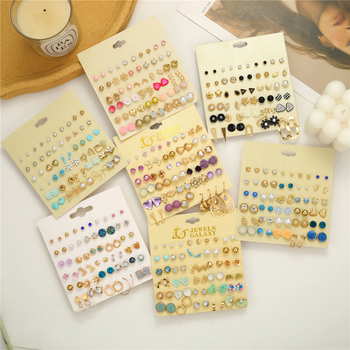 Euroopa ja Ameerika Ühendriikide piiriülesed kuumad kõrvarõngad sobivad geomeetrilise kujuga 30 paari kõrvarõngaid naiste Euroopa ja Ameerika Ühendriikide kõrvarõngad kõrvarõngaste tootjad hulgimüük