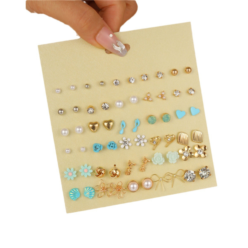 Euroopa ja Ameerika Ühendriikide piiriülesed kuumad kõrvarõngad sobivad geomeetrilise kujuga 30 paari kõrvarõngaid naiste Euroopa ja Ameerika Ühendriikide kõrvarõngad kõrvarõngaste tootjad hulgimüük