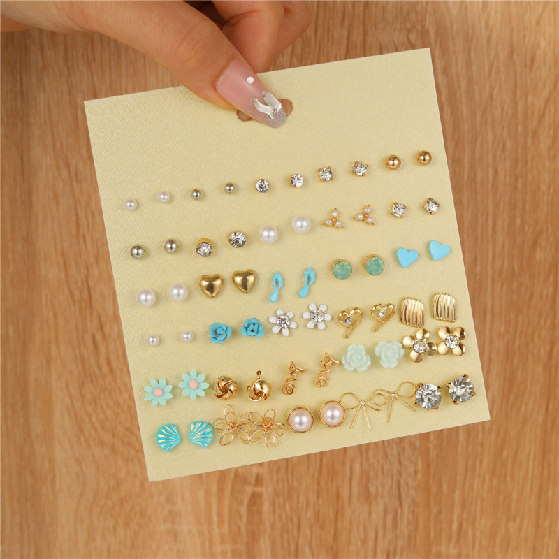 Euroopa ja Ameerika Ühendriikide piiriülesed kuumad kõrvarõngad sobivad geomeetrilise kujuga 30 paari kõrvarõngaid naiste Euroopa ja Ameerika Ühendriikide kõrvarõngad kõrvarõngaste tootjad hulgimüük