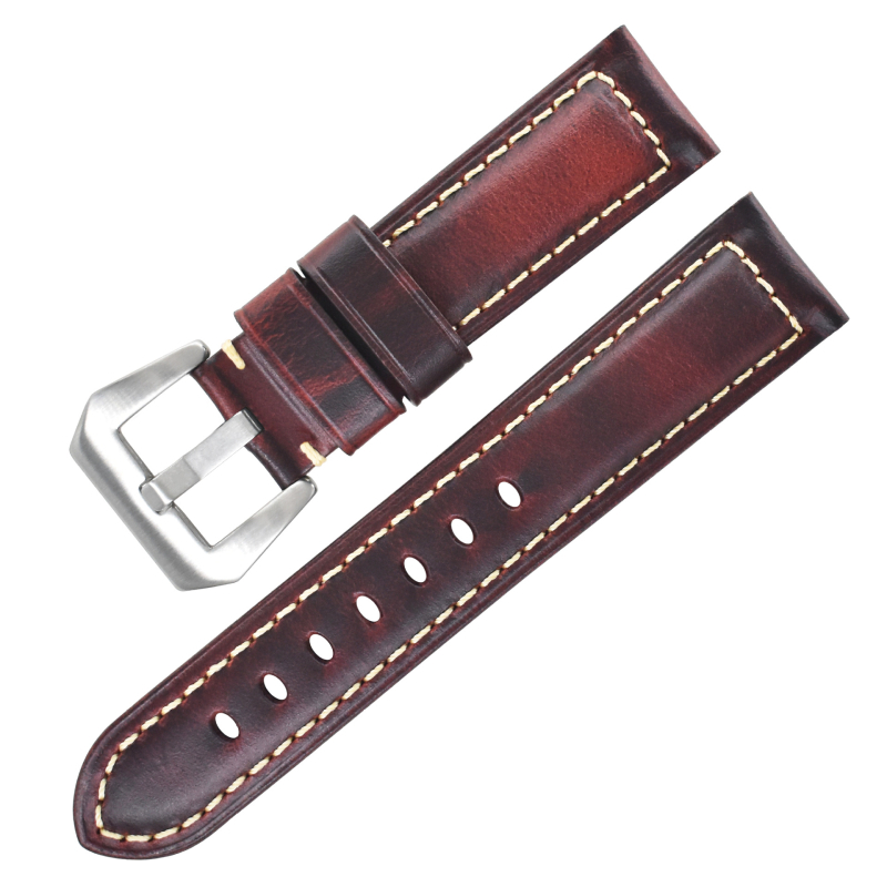 Hulgimüük kohaldatav kaart kellarihma peakihile nahast lehmanahast kellatarvikutele 20mm õlivaha nahast äririhm