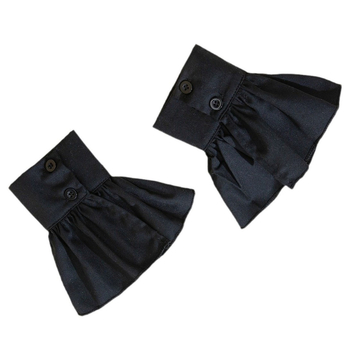 Uus puuvillane särk volditud võltsvarrukatega lihtne naiste mitmekülgne dekoratiivsete võltsmansettidega kampsun, dressipluus, lühikeste varrukatega, trompet