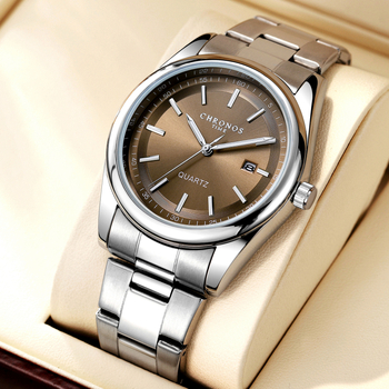 CHRONOS uus meeste moodne spordikell terasest rihmaga kalendriga veekindel helendav kell äriklassi meeste käekell