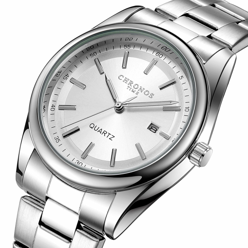 CHRONOS uus meeste moodne spordikell terasest rihmaga kalendriga veekindel helendav kell äriklassi meeste käekell
