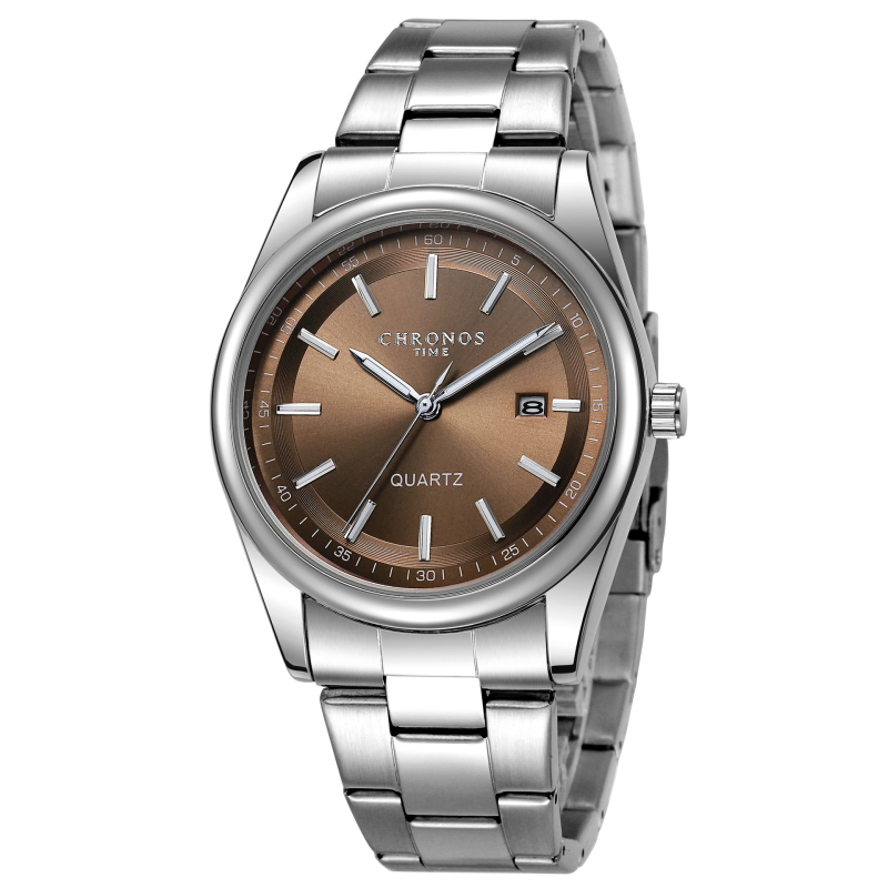 CHRONOS uus meeste moodne spordikell terasest rihmaga kalendriga veekindel helendav kell äriklassi meeste käekell