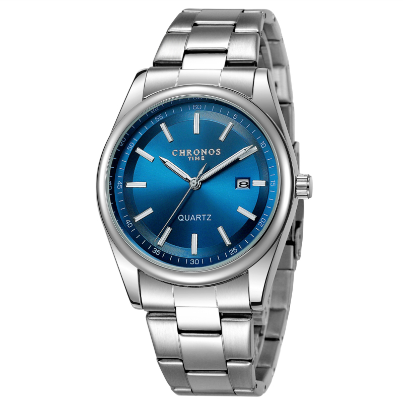 CHRONOS uus meeste moodne spordikell terasest rihmaga kalendriga veekindel helendav kell äriklassi meeste käekell