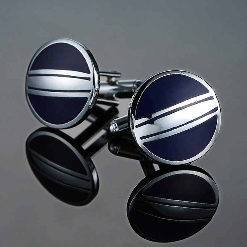 Nježni nakit za mušku francusku košulju, manžete, manžete, naušnice za manžete, brušeno srebro, crni cirkon, kristalna emajlirana srebrna