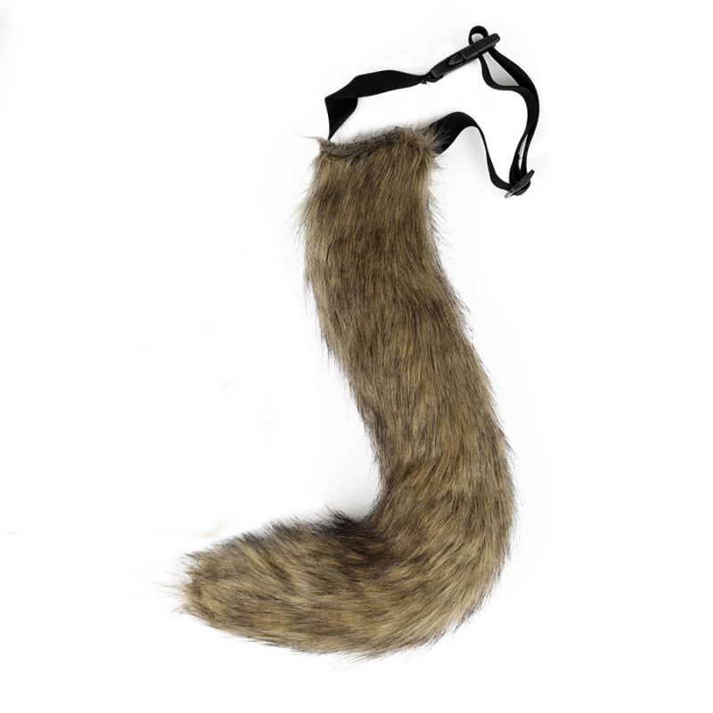 Нов стил реалистична маска от лисица, ръкавици, кадифена опашка от лисица, ръчна кукла, косплей реквизит, комплект костюми за Хелоуин на едро