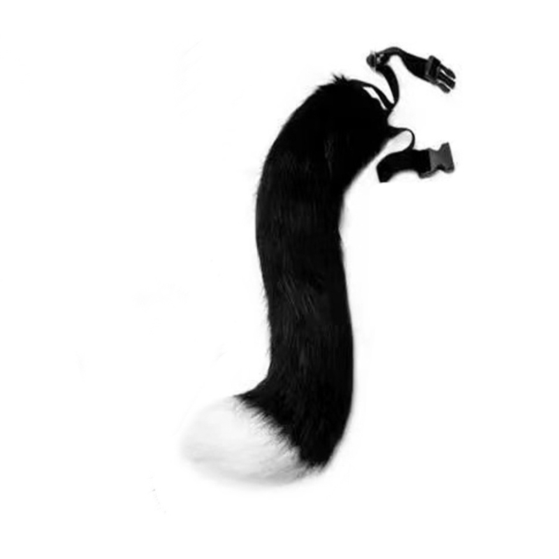 Нов стил реалистична маска от лисица, ръкавици, кадифена опашка от лисица, ръчна кукла, косплей реквизит, комплект костюми за Хелоуин на едро