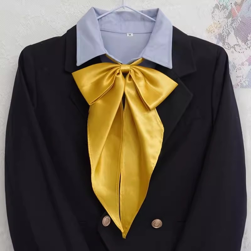 Jednobojna prevelika mašna JK uniformna košulja Temperament fakultetski stil Leptir-mašna Osnovna boja Univerzalni ovratnik Slobodni cvjetni modni stil