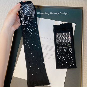 Kerged luksuslikud kõrge elastsusega kuuma puurimisega Xinghe säravad päikesekaitsekreemi varrukad naistele, salendavad jäävarrukad, seltskonnastiilis lühikesed käevarrukad suveks