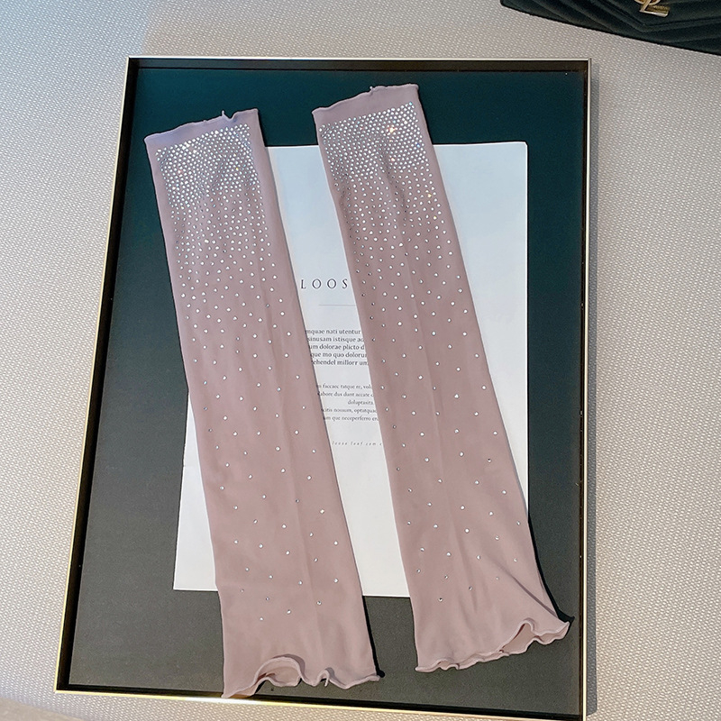 Kerged luksuslikud kõrge elastsusega kuuma puurimisega Xinghe säravad päikesekaitsekreemi varrukad naistele, salendavad jäävarrukad, seltskonnastiilis lühikesed käevarrukad suveks