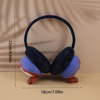 Pliušinės šiltos ausinės, mielos animacinio meškiuko ausinės, madingos ausinės, šalčiui atsparios ausų apsaugos, madingi žiemos aksesuarai