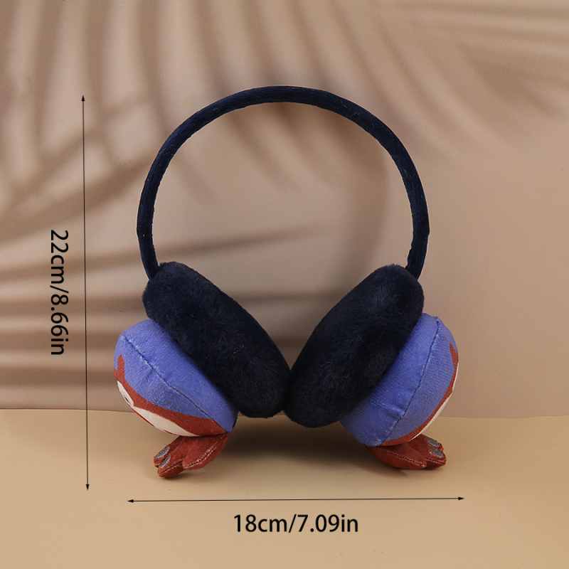 Pliušinės šiltos ausinės, mielos animacinio meškiuko ausinės, madingos ausinės, šalčiui atsparios ausų apsaugos, madingi žiemos aksesuarai