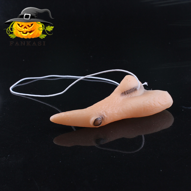 Halloween dekoráció, trükkös boszorkány, hosszú orr, boszorkányrorr, vinil, műorr, színpadi előadás kellékei