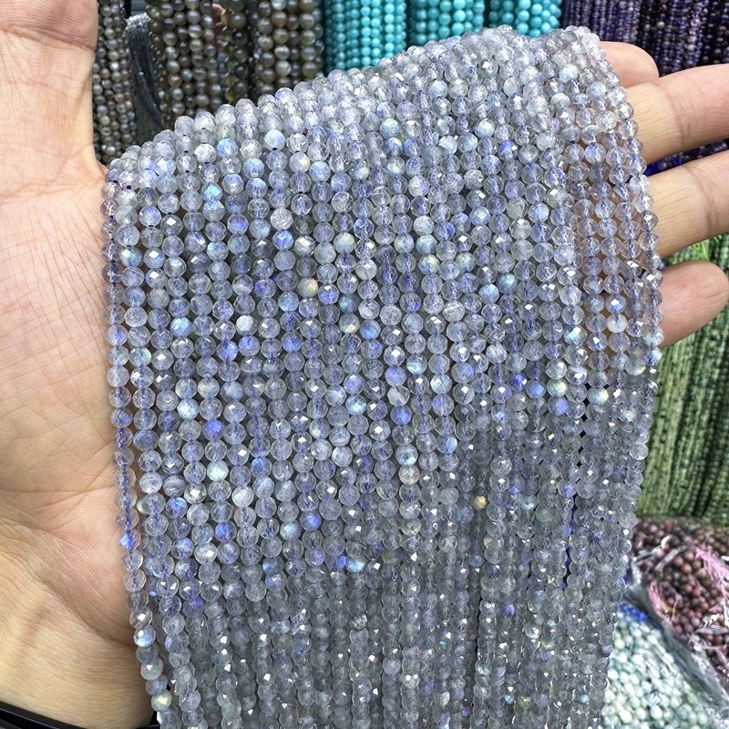 Naturaalne tahuline lõikenurk välgukivi tõmbega päevakivi 2/3/4MM ümmargused helmed helmed helmed väikese suurusega helmed pooltooted aksessuaarid