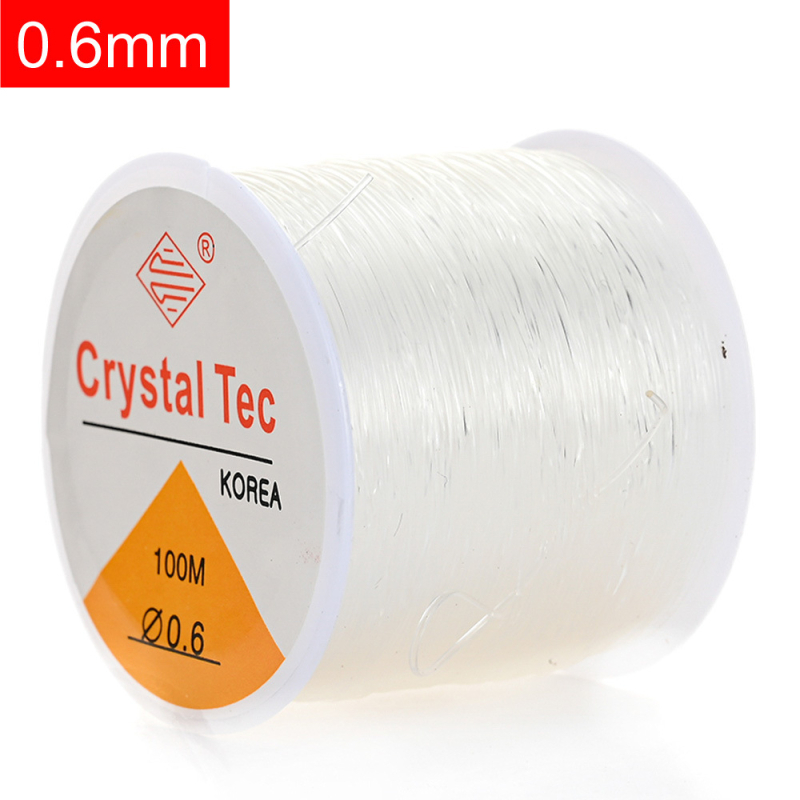 Permatoma „Fishsilk“ elastinė virvė, 100 m, krištolinė virvė, rankų darbo apyrankė, karoliai, karoliukai, elastinė virvė, papuošalų aksesuarai