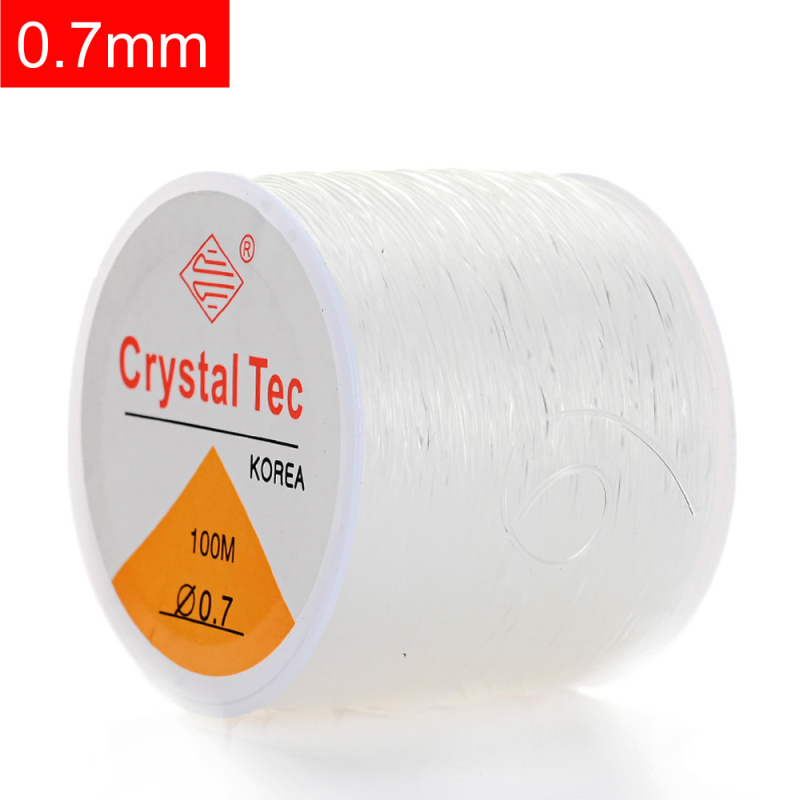 Permatoma „Fishsilk“ elastinė virvė, 100 m, krištolinė virvė, rankų darbo apyrankė, karoliai, karoliukai, elastinė virvė, papuošalų aksesuarai