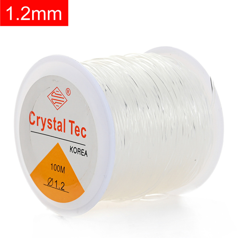 Permatoma „Fishsilk“ elastinė virvė, 100 m, krištolinė virvė, rankų darbo apyrankė, karoliai, karoliukai, elastinė virvė, papuošalų aksesuarai