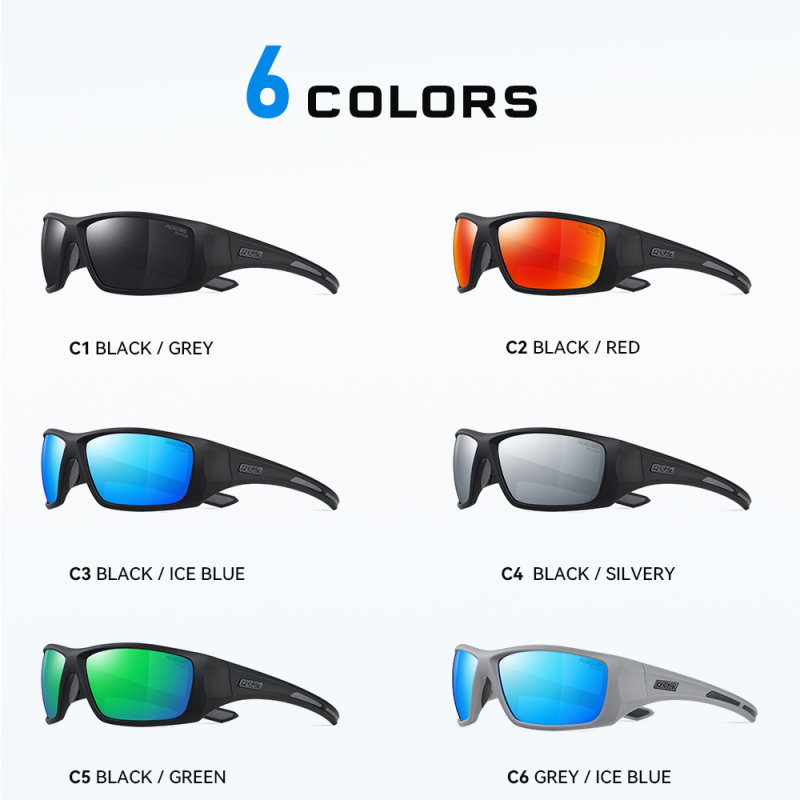 KDEAM uued polariseeritud kalapüügi Luya päikeseprillid TR90 raamiga mugavad libisemiskindla disainiga spordiprillid