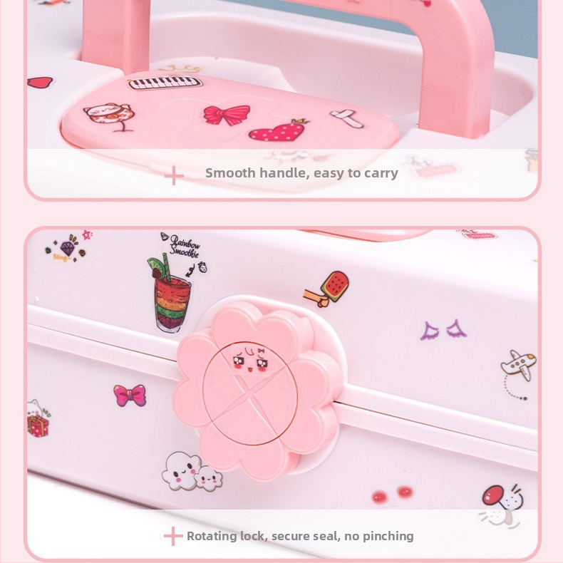 Vaikiškų plaukų aksesuarų laikymo dėžutė. Plaukų segtukas, gumytė, galvos apdangalas, galvos juosta mažoms mergaitėms, plaukų segtukai, papuošalai, princesės laikymas