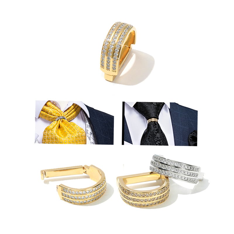 Dažādi D burtu vārdi noliktavā! Vīriešu augstas kvalitātes cirkona mikroinkrustēta kaklasaites sprādze ar fiksētu gredzenu, kaklasaites klipsi, pārrobežu modes aksesuāri.