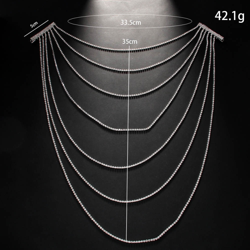 Tarpvalstybinė super fėja daugiasluoksnė plaukų grandinėlė moterims, aukščiausios klasės pojūtis, elegantiška elegantiška nuotakos galvos apdangalas, super blykstė atgal, kalnų krištolas, plaukų segtukas