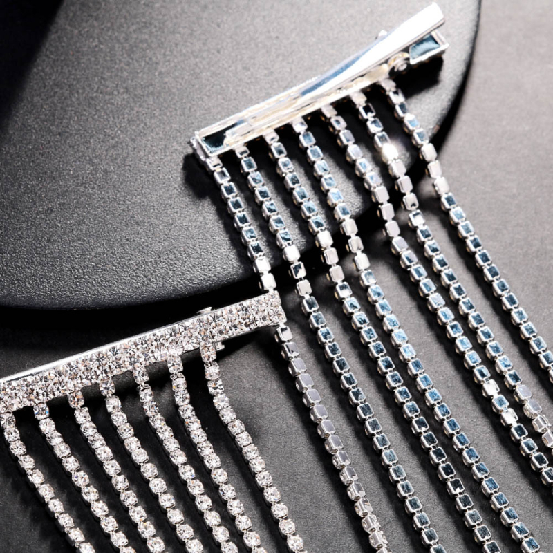 Tarpvalstybinė super fėja daugiasluoksnė plaukų grandinėlė moterims, aukščiausios klasės pojūtis, elegantiška elegantiška nuotakos galvos apdangalas, super blykstė atgal, kalnų krištolas, plaukų segtukas