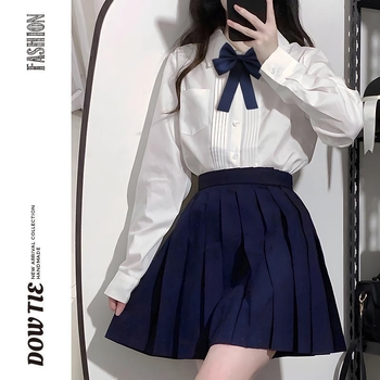 Sieviešu pamata JK formas tērps ar tauriņu, akadēmiskais uzvalks, burāšanas uzvalks, darba apģērbs bez triecieniem, universāls apģērbs, apkakle, bantīte, aksesuāri