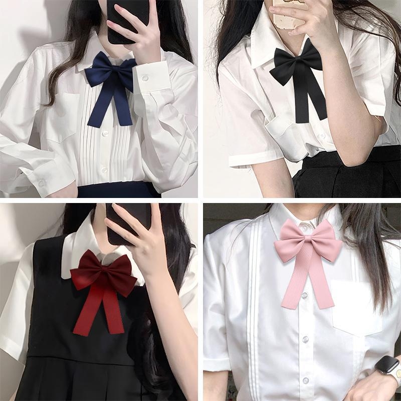 Sieviešu pamata JK formas tērps ar tauriņu, akadēmiskais uzvalks, burāšanas uzvalks, darba apģērbs bez triecieniem, universāls apģērbs, apkakle, bantīte, aksesuāri