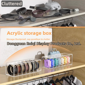 Διαφανές ακρυλικό κουτί αποθήκευσης ζώνης για επιχειρήσεις, σούπερ ζώνη, κουτί επίδειξης, δέσιμο με πολλαπλά πλέγματα, φινίρισμα, κουτί επίδειξης, μια γενιά μαλλιών