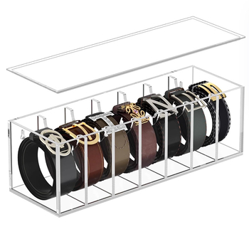 Διαφανές ακρυλικό κουτί αποθήκευσης ζώνης για επιχειρήσεις, σούπερ ζώνη, κουτί επίδειξης, δέσιμο με πολλαπλά πλέγματα, φινίρισμα, κουτί επίδειξης, μια γενιά μαλλιών