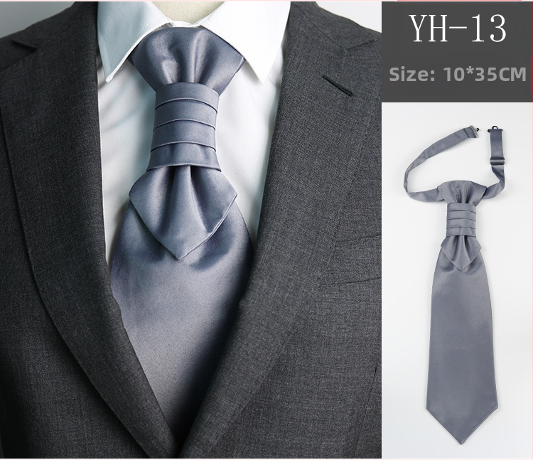 Vyriškas kaklaraištis Vestuvinis jaunikio vakarienės susitikimo kostiumas džentelmeniškas suknelė britiško stiliaus vyno raudonumo dirbtinio šilko Honkongo mazgas