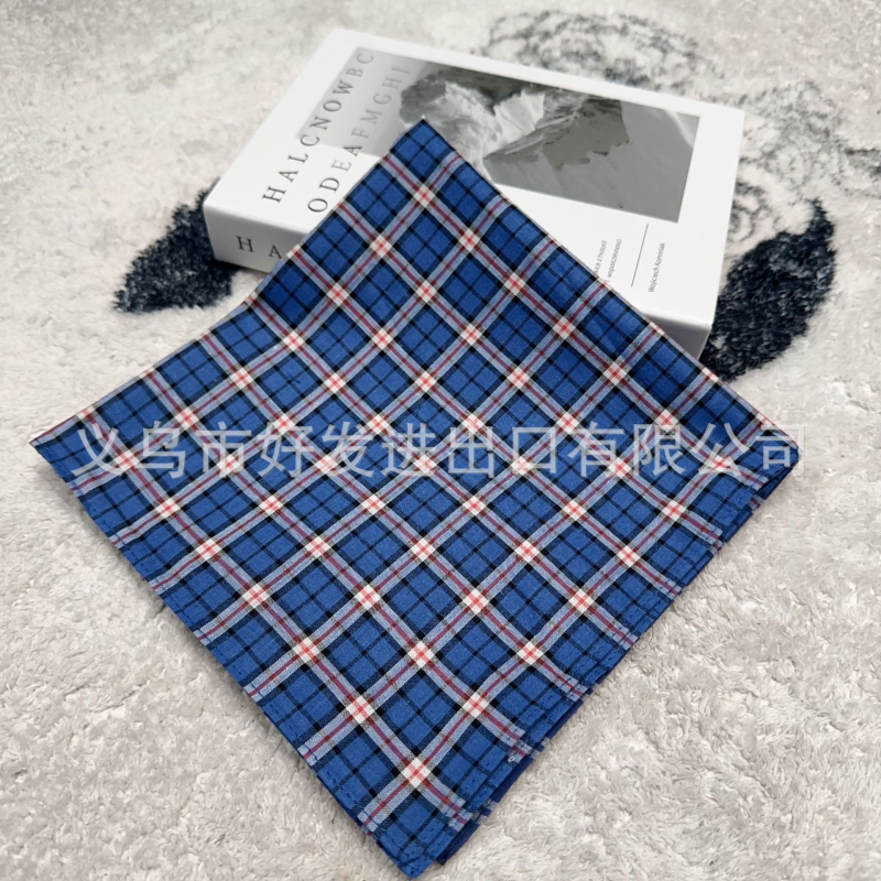 Įvairių spalvų kostiumas klasikinis vyriškas languotas dryžuotas medvilninis nosinaitės formos prakaitinis rankšluostis kostiumas su kišeniniu rankšluosčiu urmu