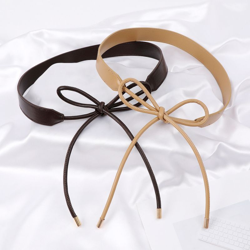 Új csomózott vékony öv, kabát, dekoratív, mindenhez illő, dekoratív ruha, pulóveröv, divatos egyszerű öv