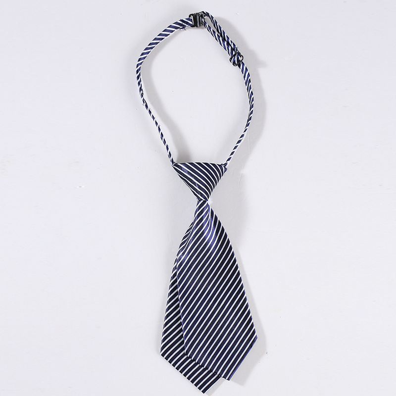 Moteriškas dryžuotas trumpas kaklaraištis, studentiško stiliaus, profesionalus, moteriškas, mergaitiškas, mažas, madingas, matinis, fabriko, vaikams