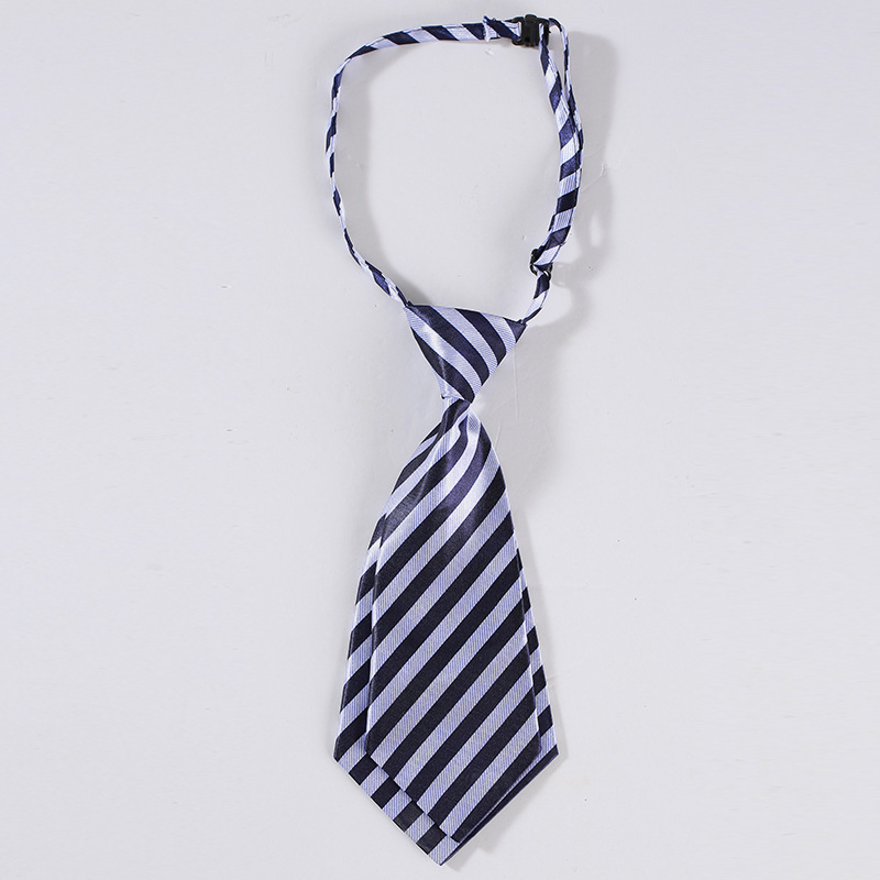 Moteriškas dryžuotas trumpas kaklaraištis, studentiško stiliaus, profesionalus, moteriškas, mergaitiškas, mažas, madingas, matinis, fabriko, vaikams