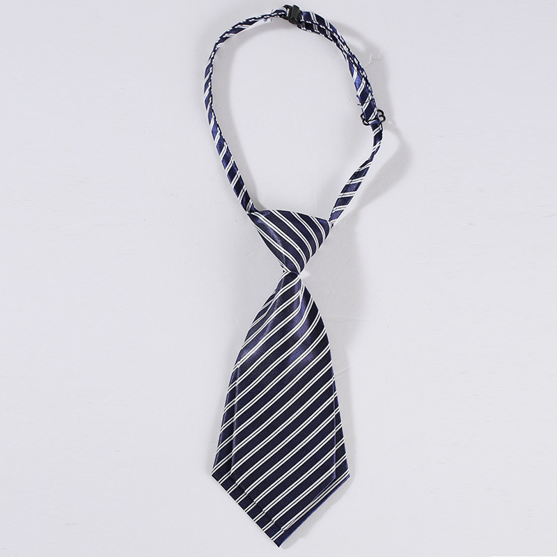 Moteriškas dryžuotas trumpas kaklaraištis, studentiško stiliaus, profesionalus, moteriškas, mergaitiškas, mažas, madingas, matinis, fabriko, vaikams