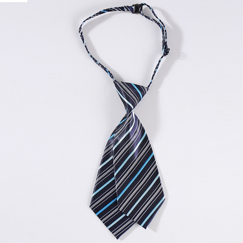 Moteriškas dryžuotas trumpas kaklaraištis, studentiško stiliaus, profesionalus, moteriškas, mergaitiškas, mažas, madingas, matinis, fabriko, vaikams