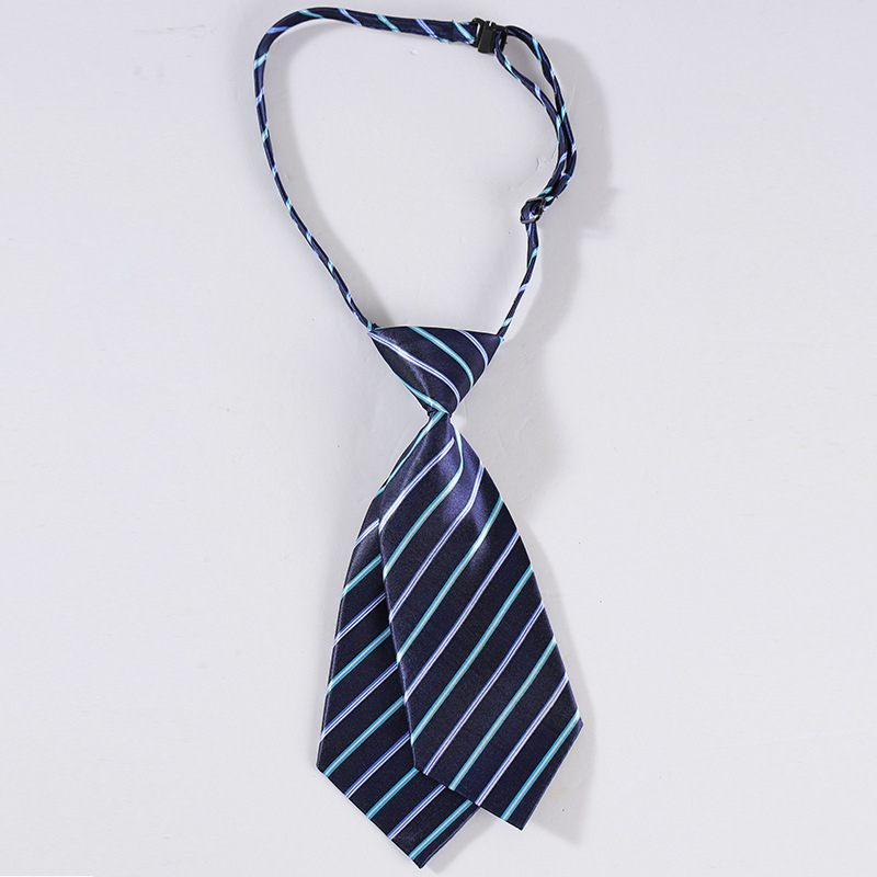 Moteriškas dryžuotas trumpas kaklaraištis, studentiško stiliaus, profesionalus, moteriškas, mergaitiškas, mažas, madingas, matinis, fabriko, vaikams