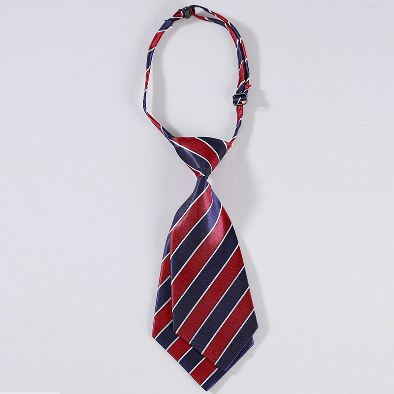 Moteriškas dryžuotas trumpas kaklaraištis, studentiško stiliaus, profesionalus, moteriškas, mergaitiškas, mažas, madingas, matinis, fabriko, vaikams