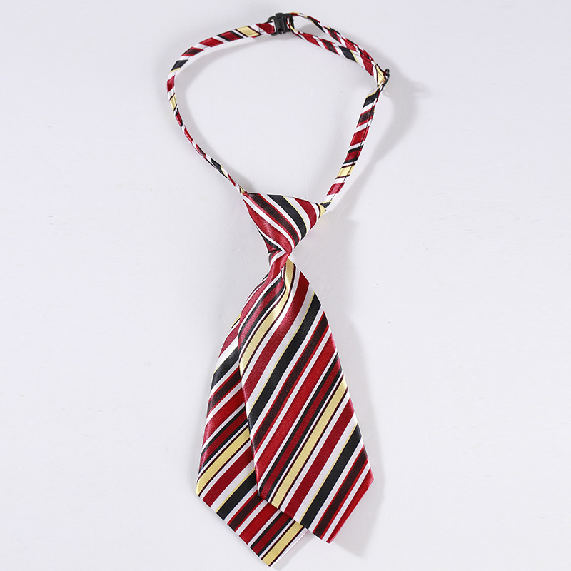 Moteriškas dryžuotas trumpas kaklaraištis, studentiško stiliaus, profesionalus, moteriškas, mergaitiškas, mažas, madingas, matinis, fabriko, vaikams