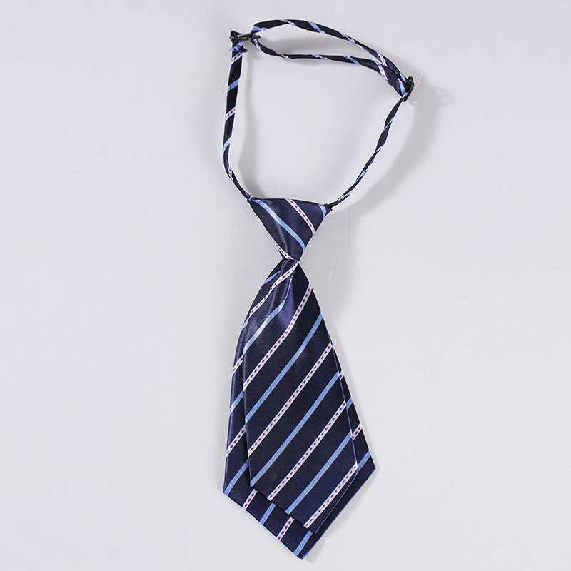 Moteriškas dryžuotas trumpas kaklaraištis, studentiško stiliaus, profesionalus, moteriškas, mergaitiškas, mažas, madingas, matinis, fabriko, vaikams