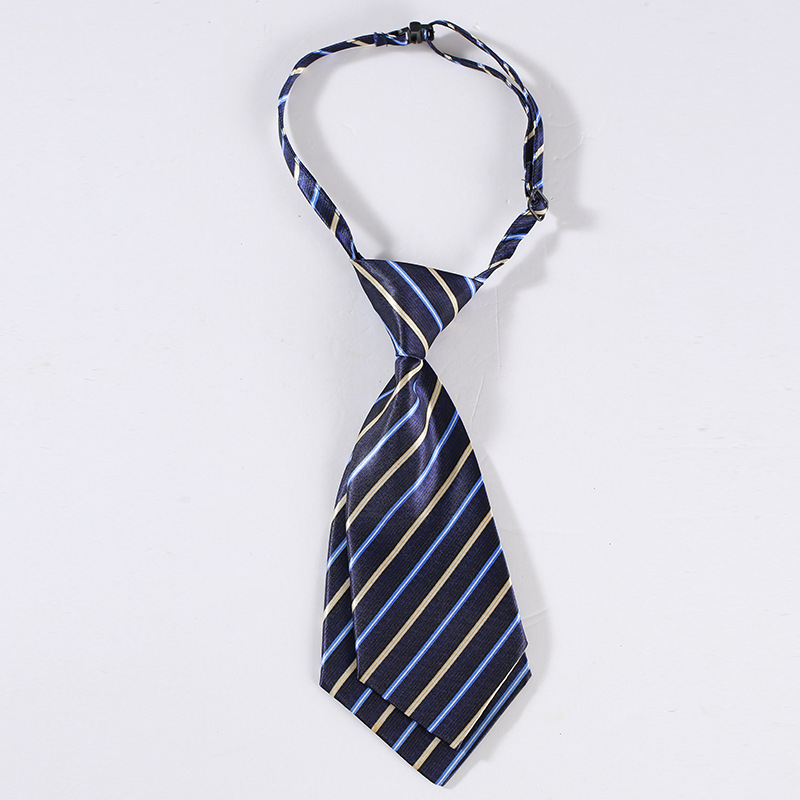 Moteriškas dryžuotas trumpas kaklaraištis, studentiško stiliaus, profesionalus, moteriškas, mergaitiškas, mažas, madingas, matinis, fabriko, vaikams