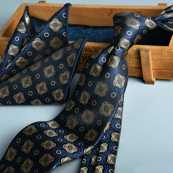 Vyriškas oficialus verslo kaklaraištis, dviejų dalių kostiumas, gėlėtas, 7,5 cm, rankomis plaktas, naujas, sandėlyje, žakardo, Šengdžou