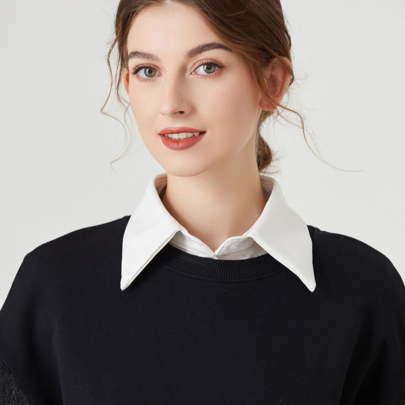 Euroopa ja Ameerika stiilis nahast võltskrae sügiseks ja talveks, mitmekülgne moodne terava kraega särgikraega nahkrõivaste võltskrae piiriülene tootja hulgimüük