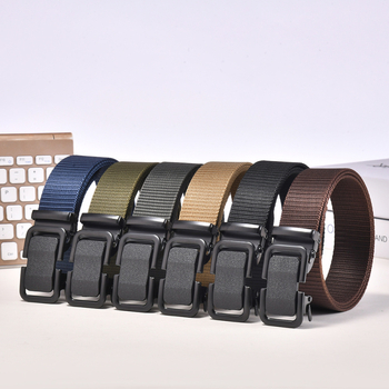 Férfi alkalmi és hétköznapi automata öv, divatos kültéri taktikai szőtt nejlon öv, személyre szabott fiataloknak szánt nadrágöv
