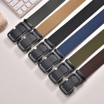 Férfi alkalmi és hétköznapi automata öv, divatos kültéri taktikai szőtt nejlon öv, személyre szabott fiataloknak szánt nadrágöv