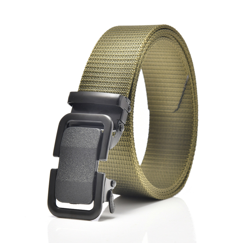 Férfi alkalmi és hétköznapi automata öv, divatos kültéri taktikai szőtt nejlon öv, személyre szabott fiataloknak szánt nadrágöv