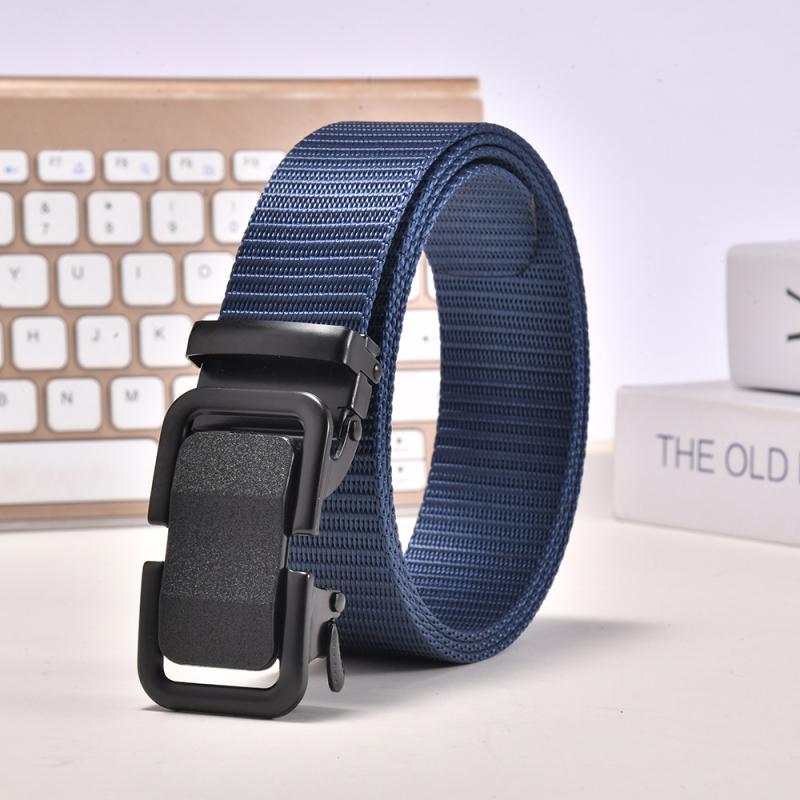 Férfi alkalmi és hétköznapi automata öv, divatos kültéri taktikai szőtt nejlon öv, személyre szabott fiataloknak szánt nadrágöv