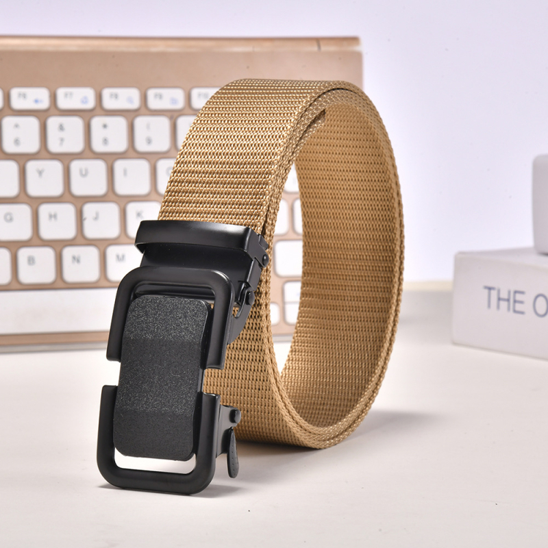 Férfi alkalmi és hétköznapi automata öv, divatos kültéri taktikai szőtt nejlon öv, személyre szabott fiataloknak szánt nadrágöv